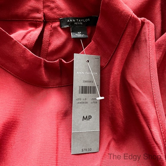 Ann Taylor | Mock Neck Cold Shoulder Top - Picture 5 of 8